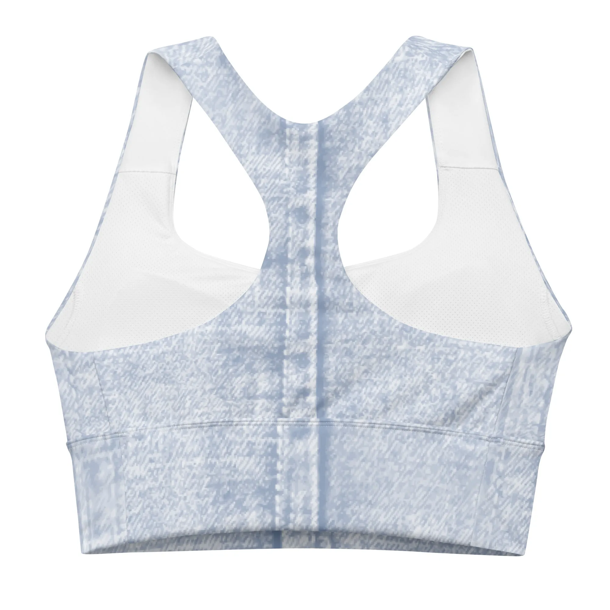 Longline sports bra Denim Blue