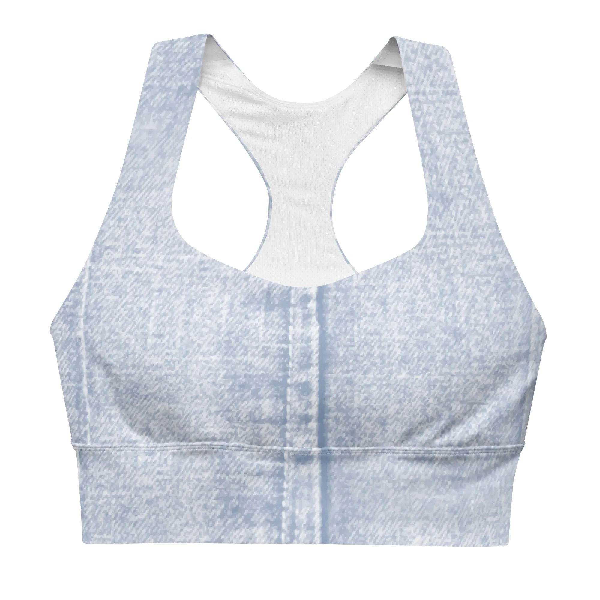 Longline sports bra Denim Blue
