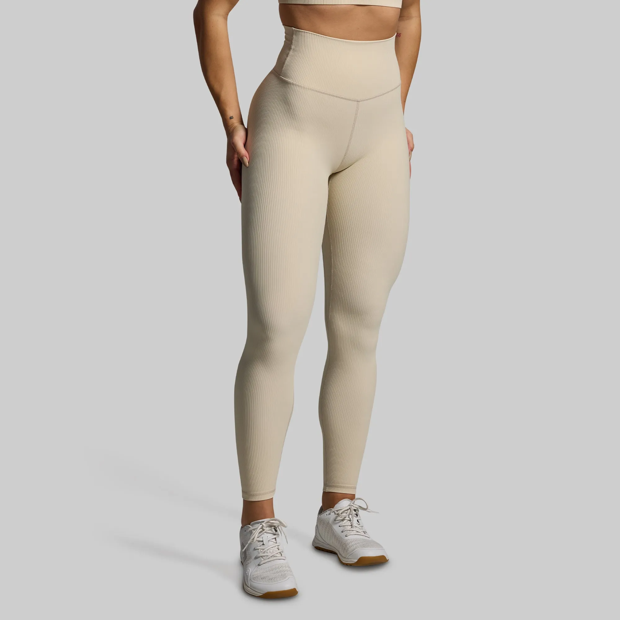 Lotus Sports Bra Set (Oatmeal)