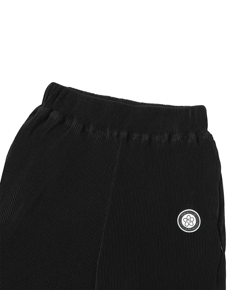 MACKY Golf: Pleate Slit Long Pants - Black
