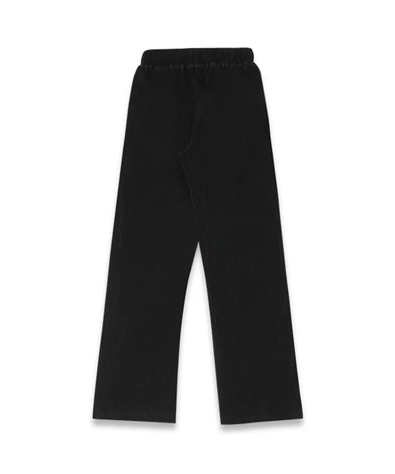 MACKY Golf: Pleate Slit Long Pants - Black