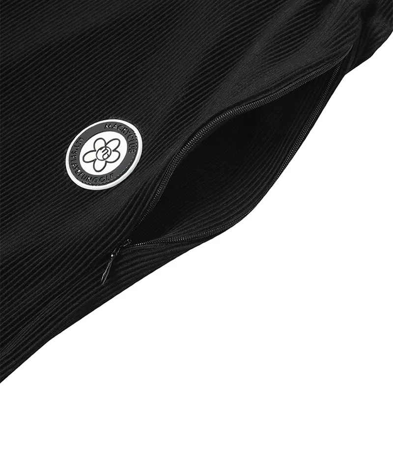 MACKY Golf: Pleate Slit Long Pants - Black