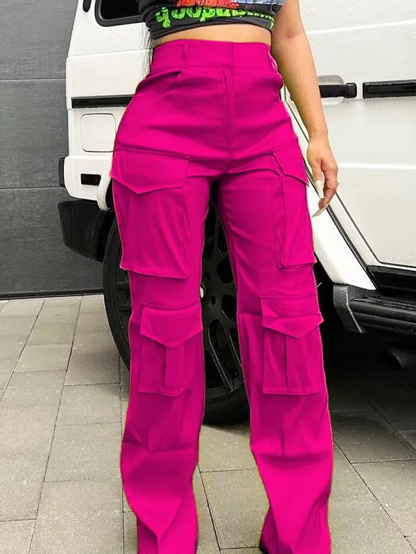 Mangocouture Solid Cargo Pants