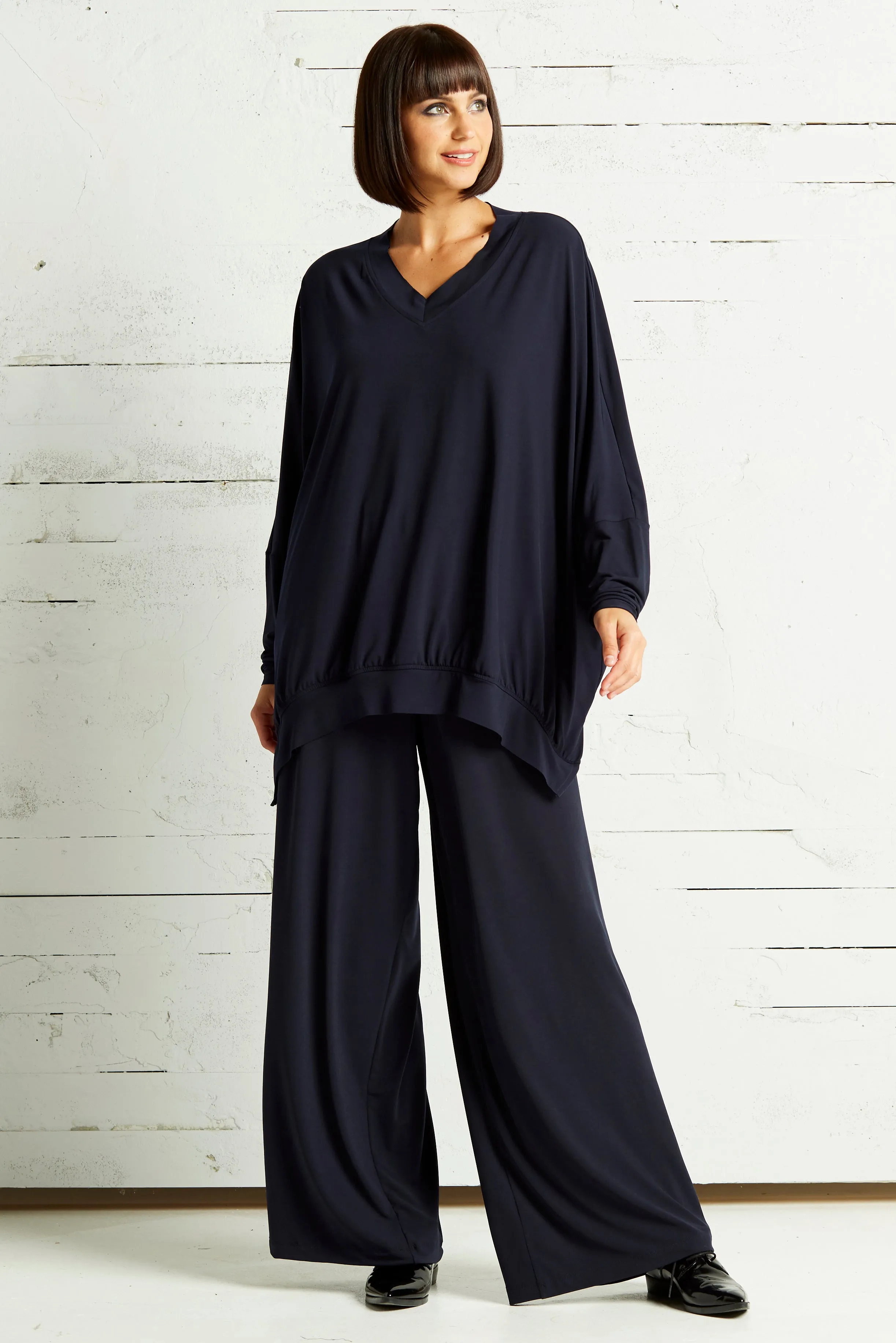 Matte Jersey Wide Leg Pants