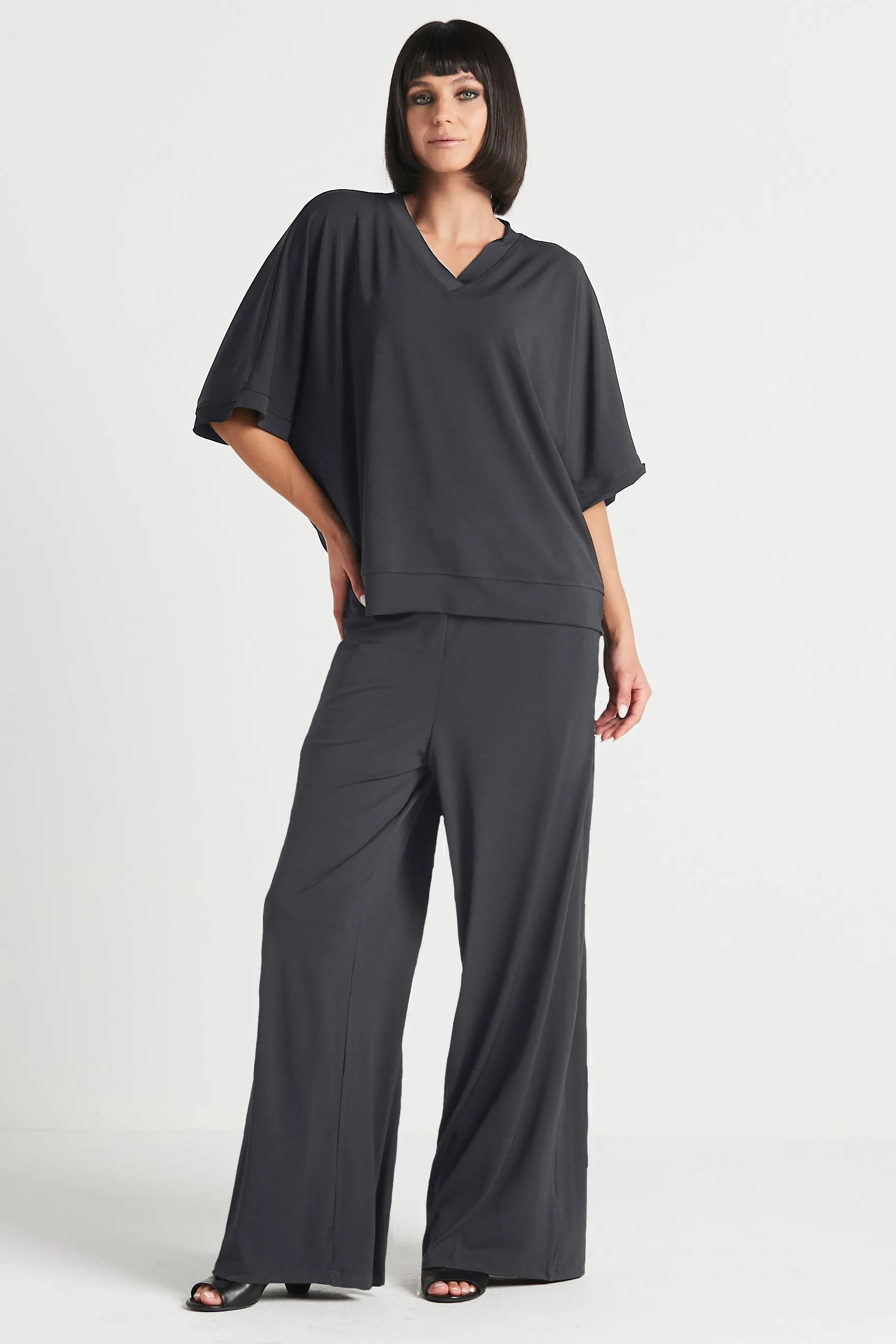 Matte Jersey Wide Leg Pants