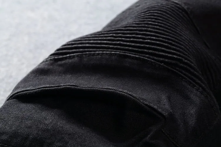 Men's Trendy Fashion Motorcycle Ripped Denim Jeans
