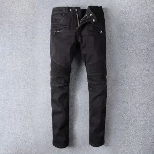 Men's Trendy Fashion Motorcycle Ripped Denim Jeans