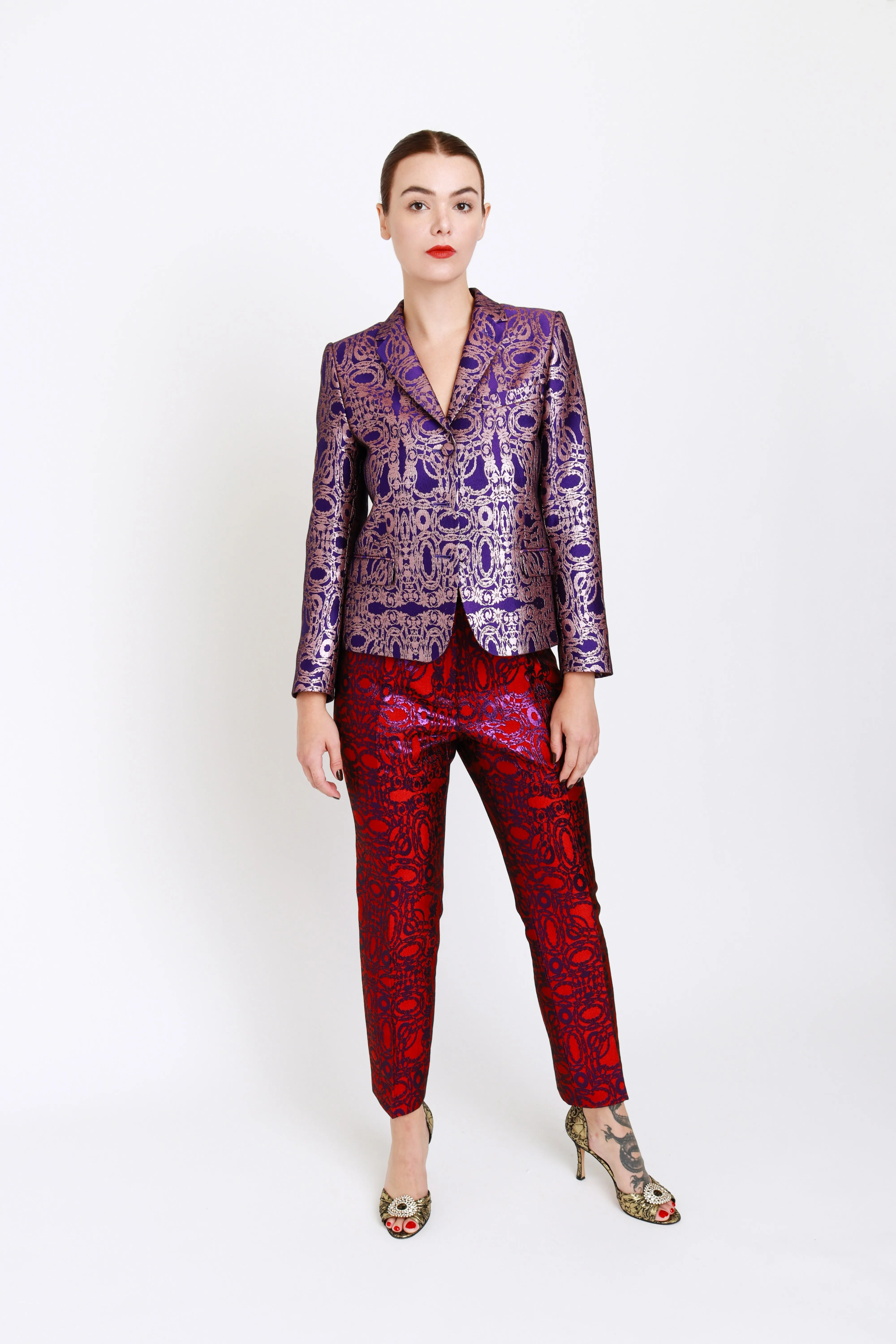 Metallic Brocade Pant