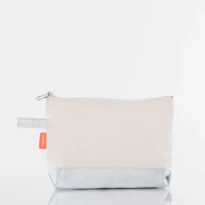 Metallic Silver Makeup Bag