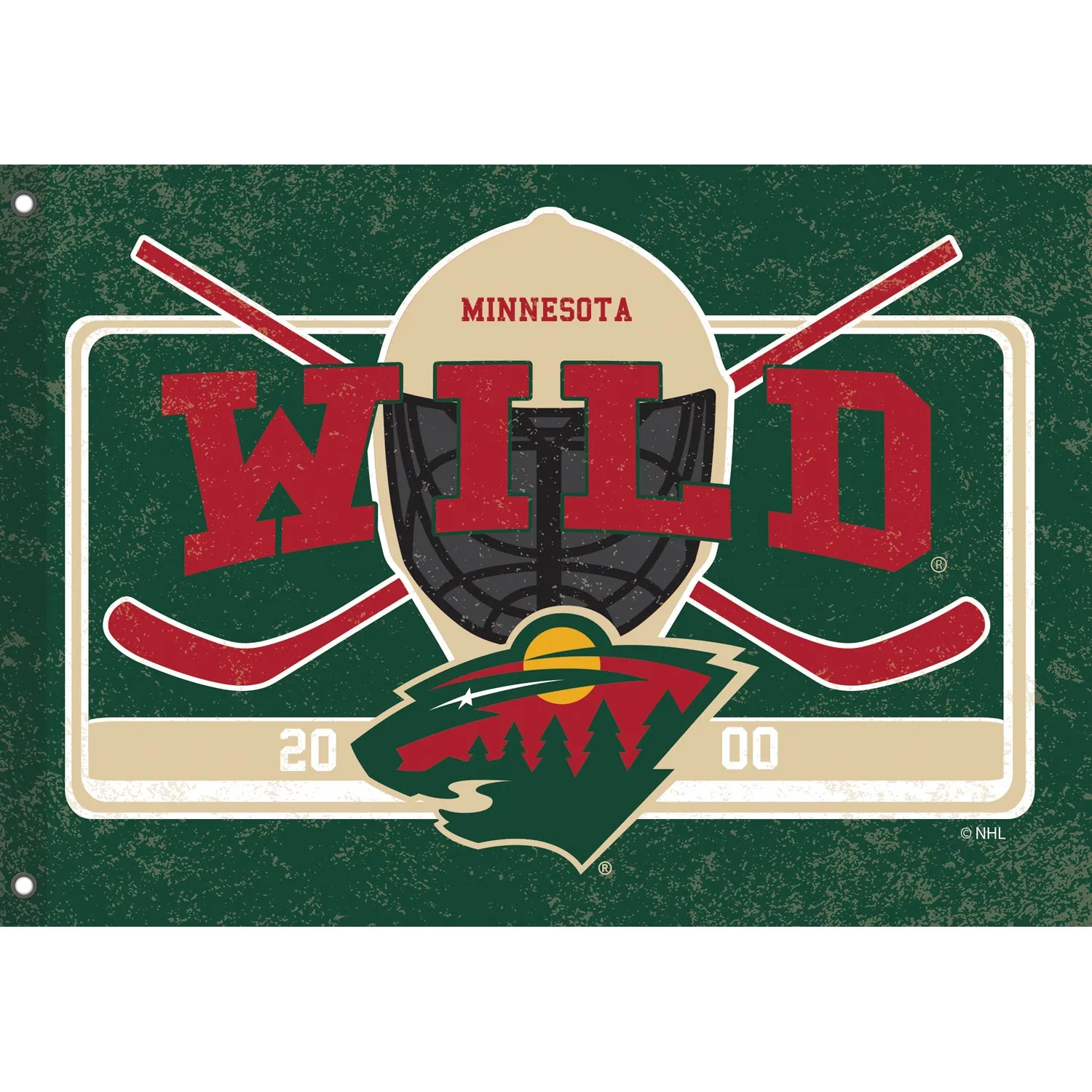 Minnesota Wild, Linen Estate Flag,17l4363