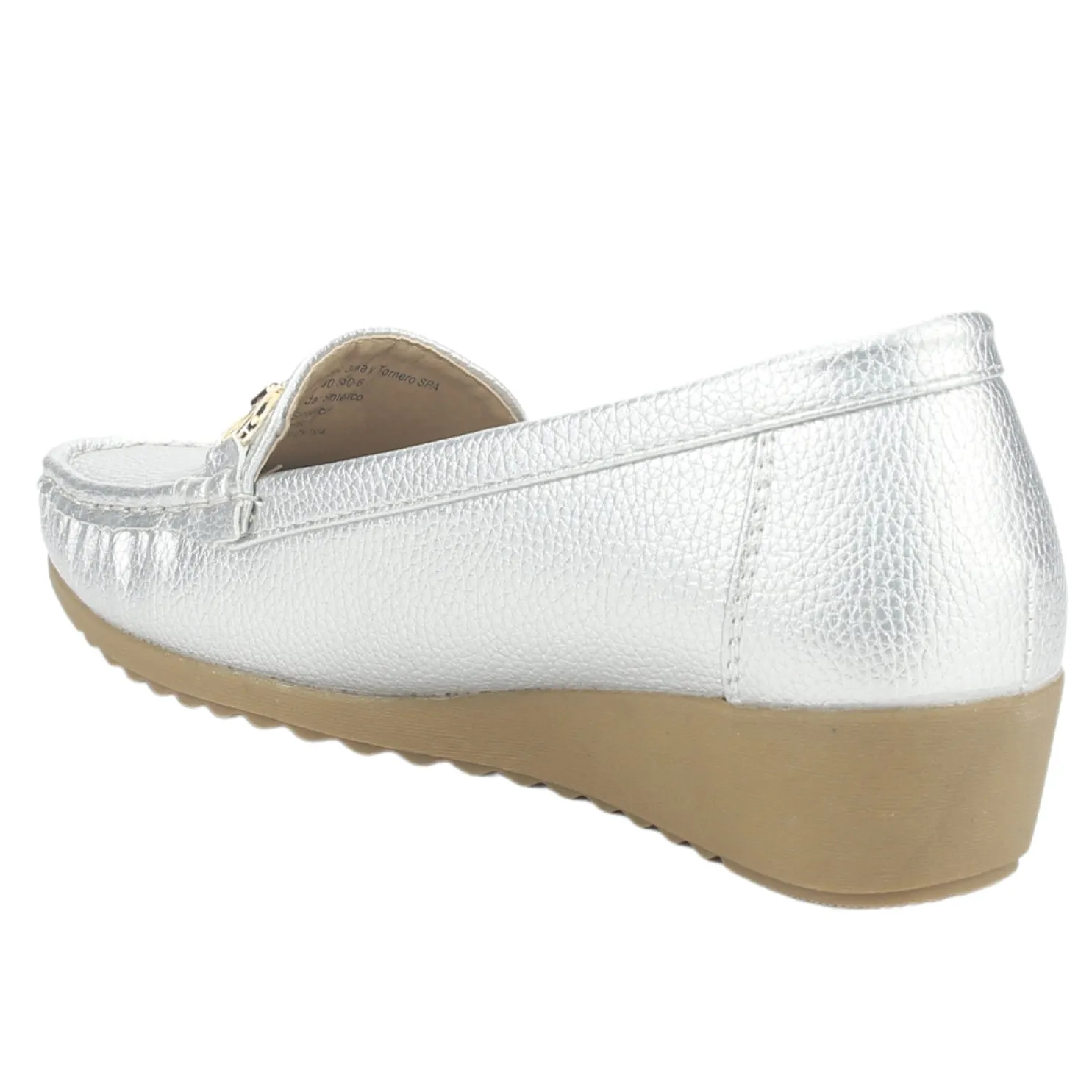 Mocasin Chalada Mujer Malu-2 Plateado Casual