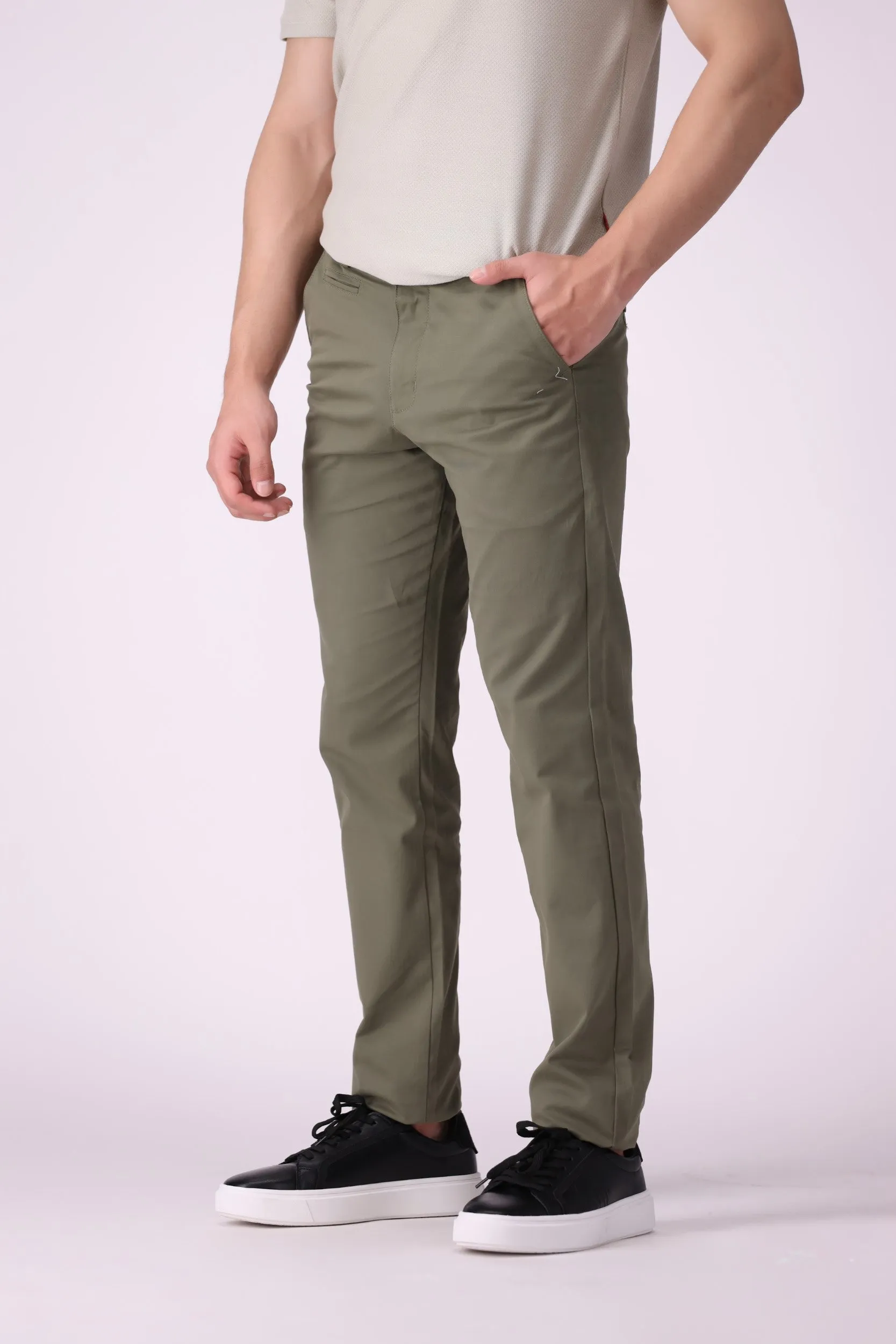 Moss Green Cotton Pant