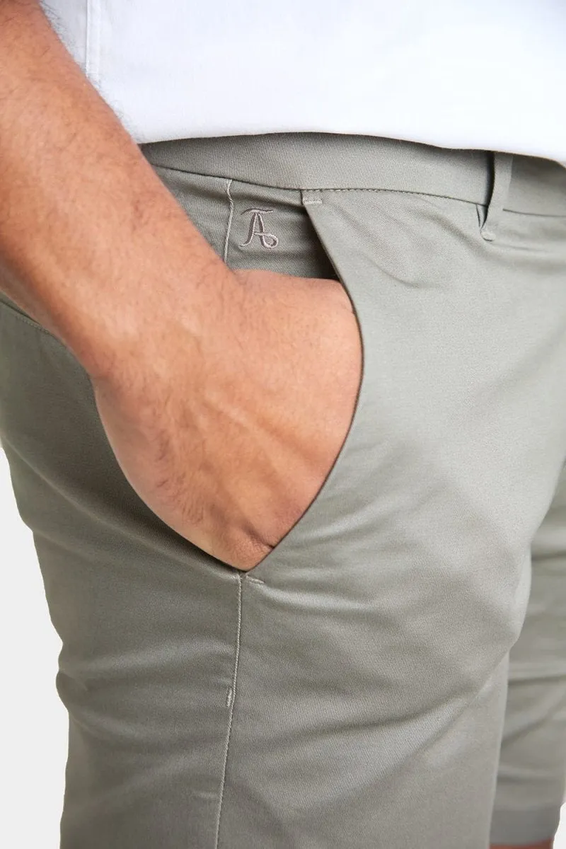 Muscle Fit Chino Shorts in Sage