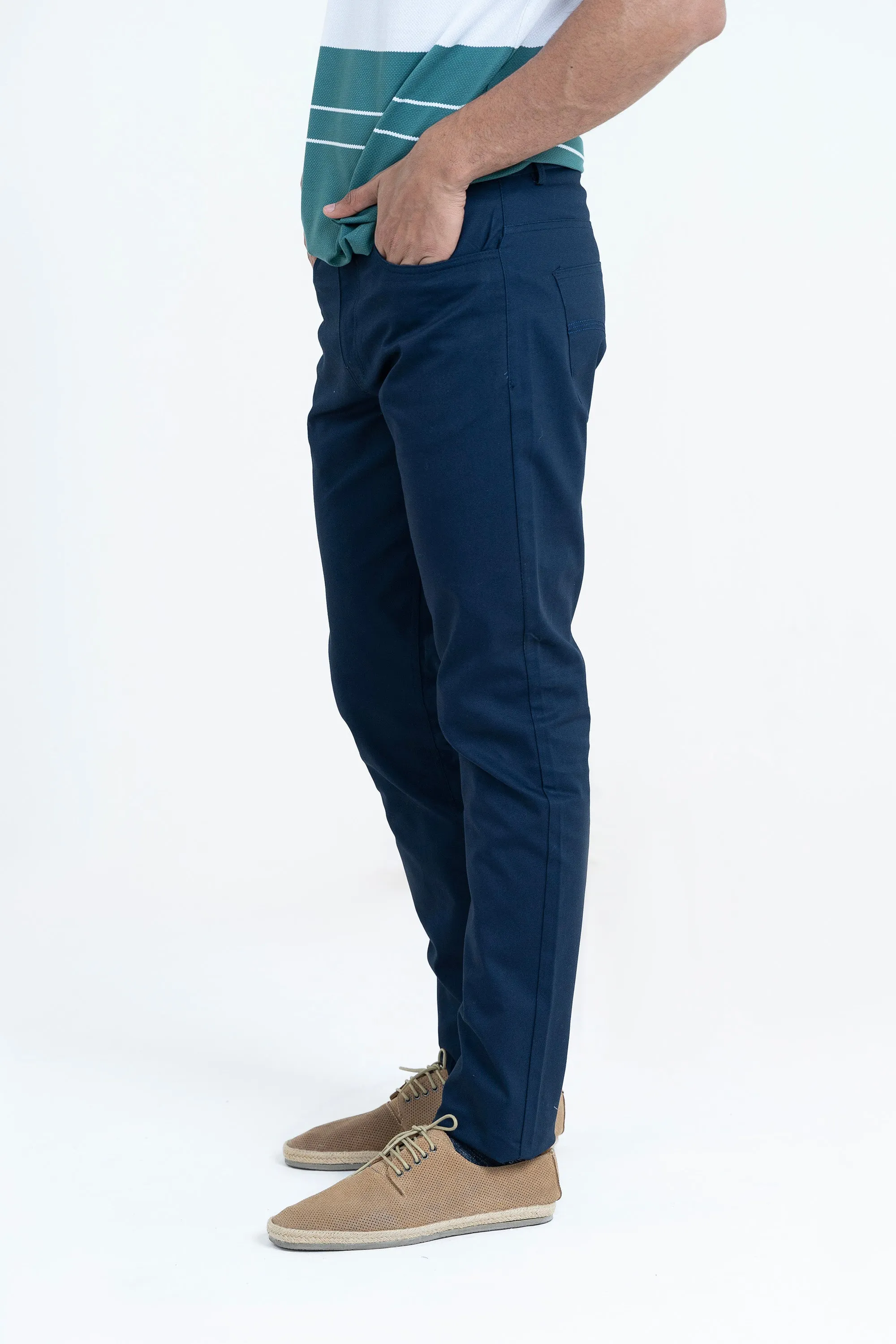 Navy Smart Fit Pants