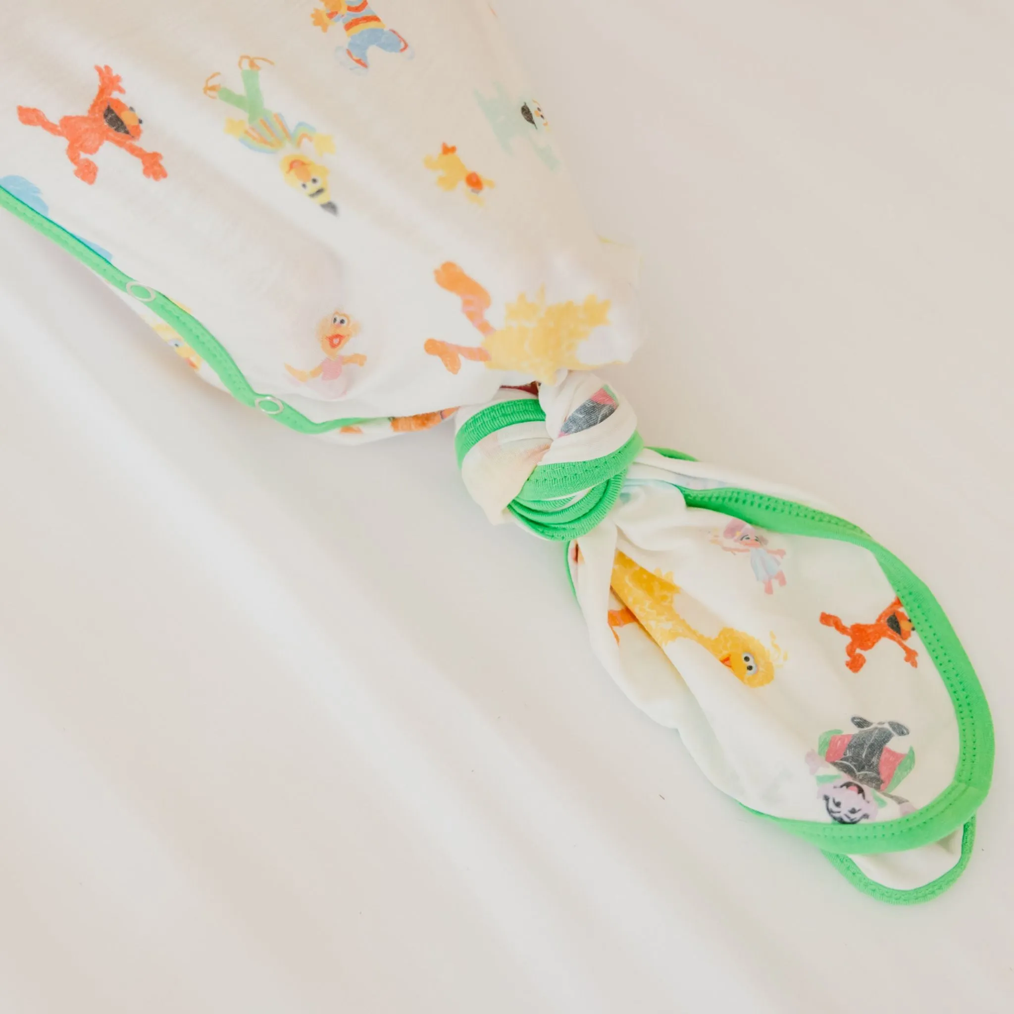 Newborn Knotted Gown - Sesame Friends