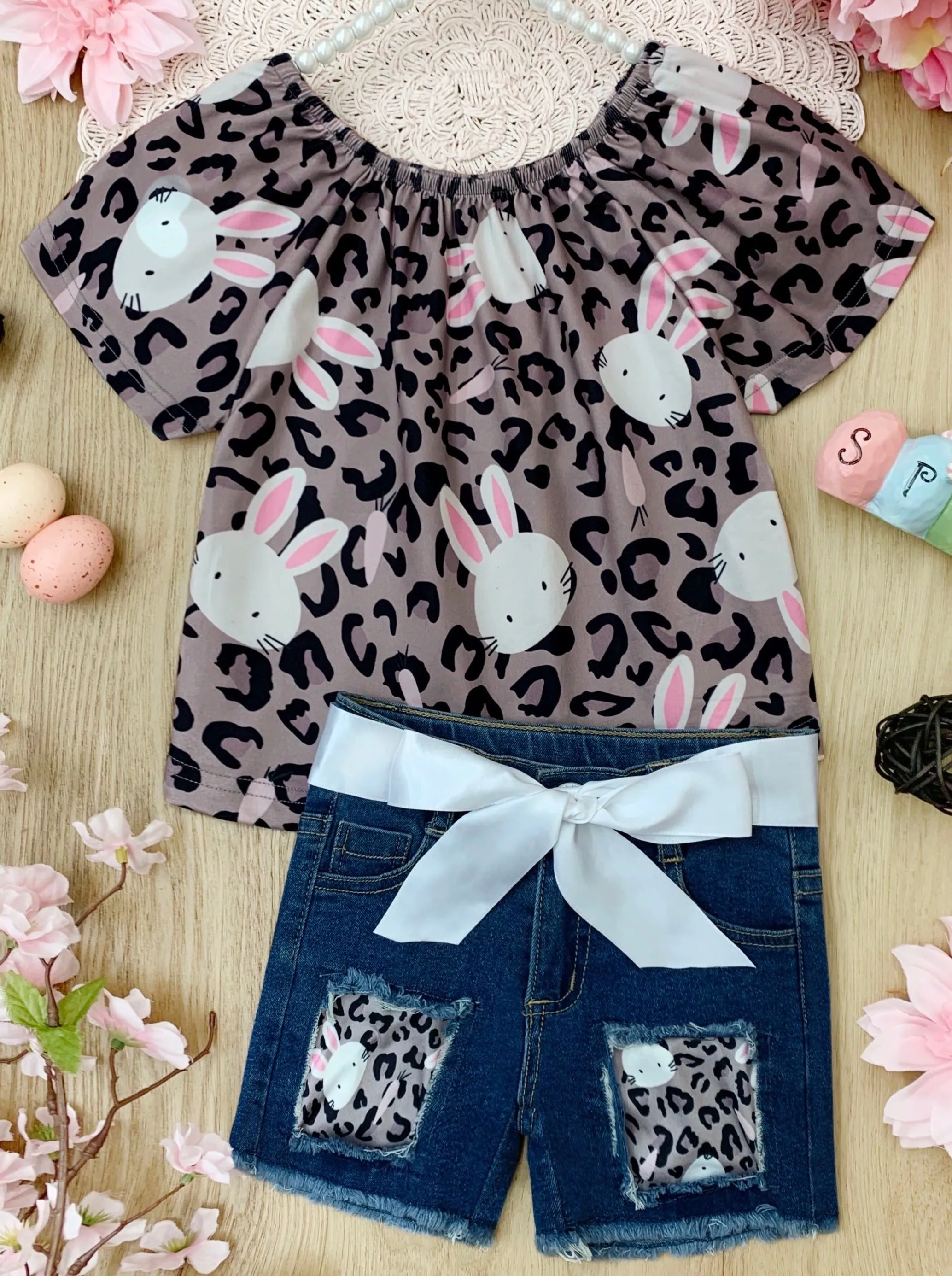 Oh Bunny! Denim Shorts Set
