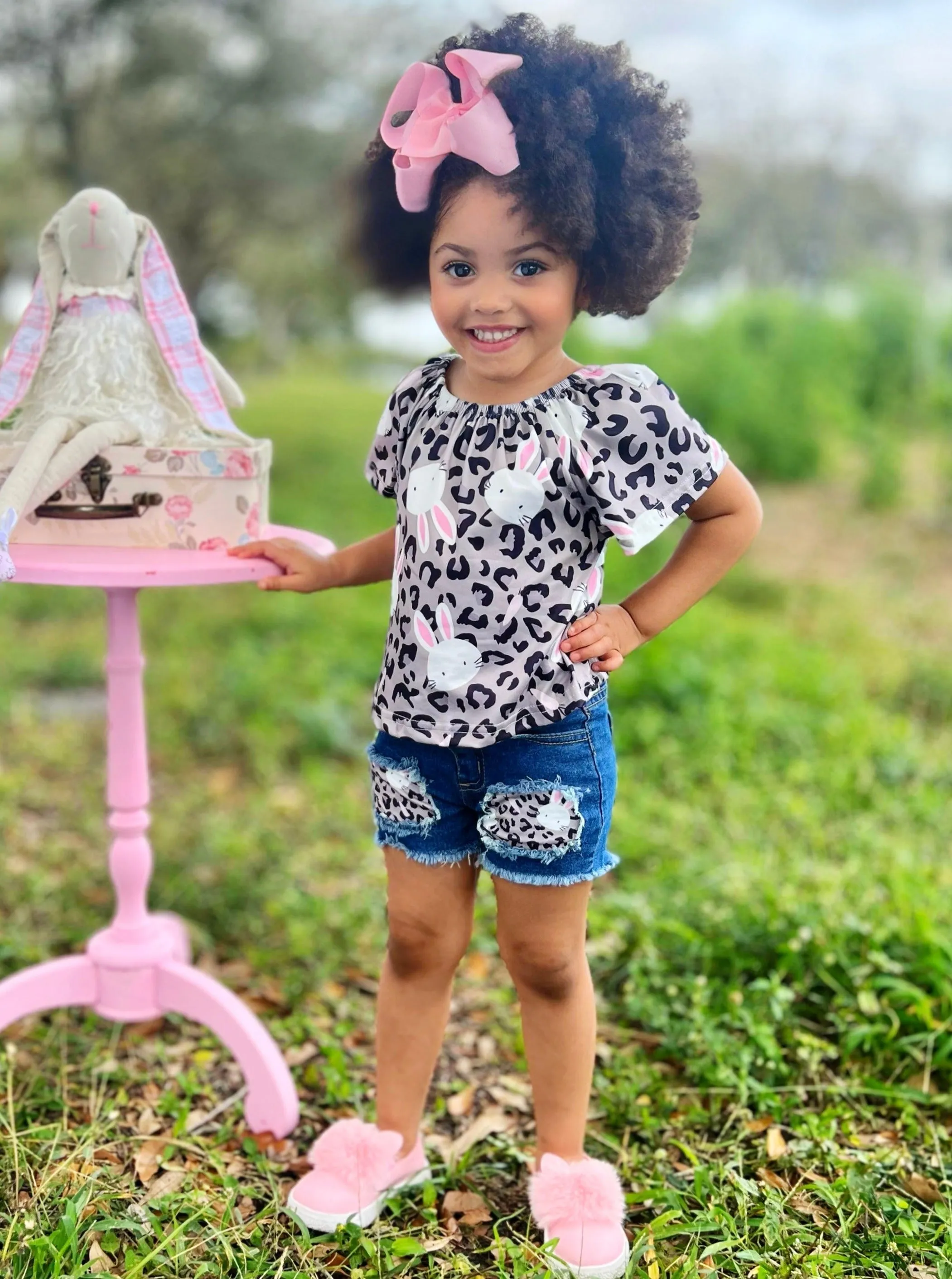 Oh Bunny! Denim Shorts Set