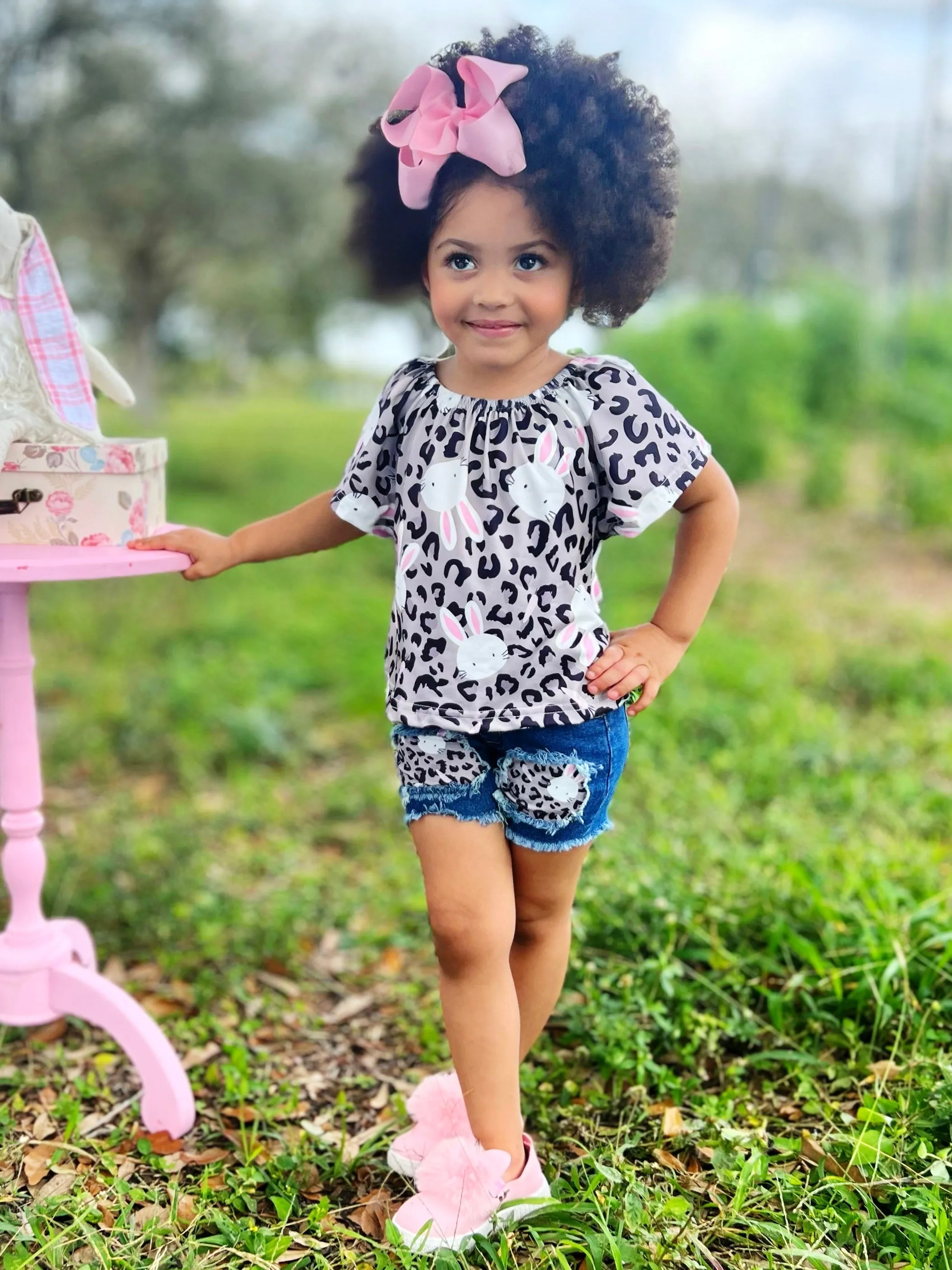 Oh Bunny! Denim Shorts Set