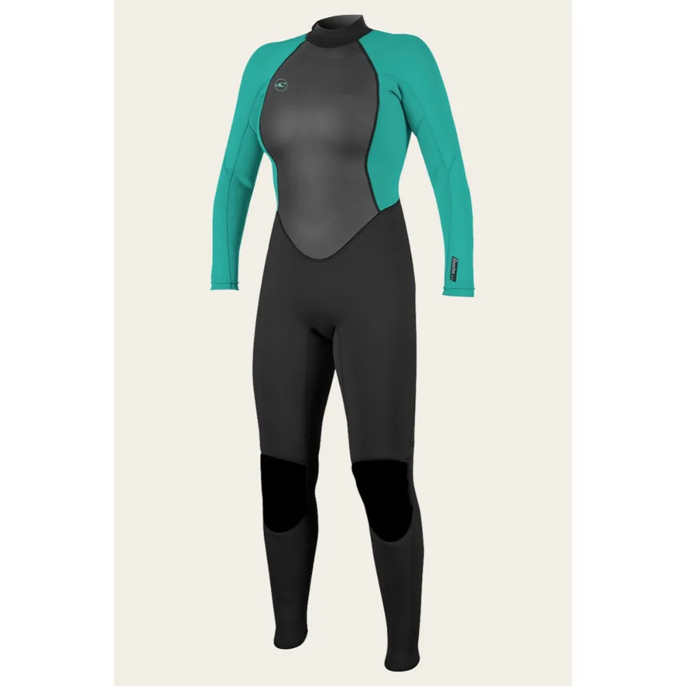 O'NEILL WMS REACTOR-2 3/2 BACK ZIP BLACK/LIGHT AQUA