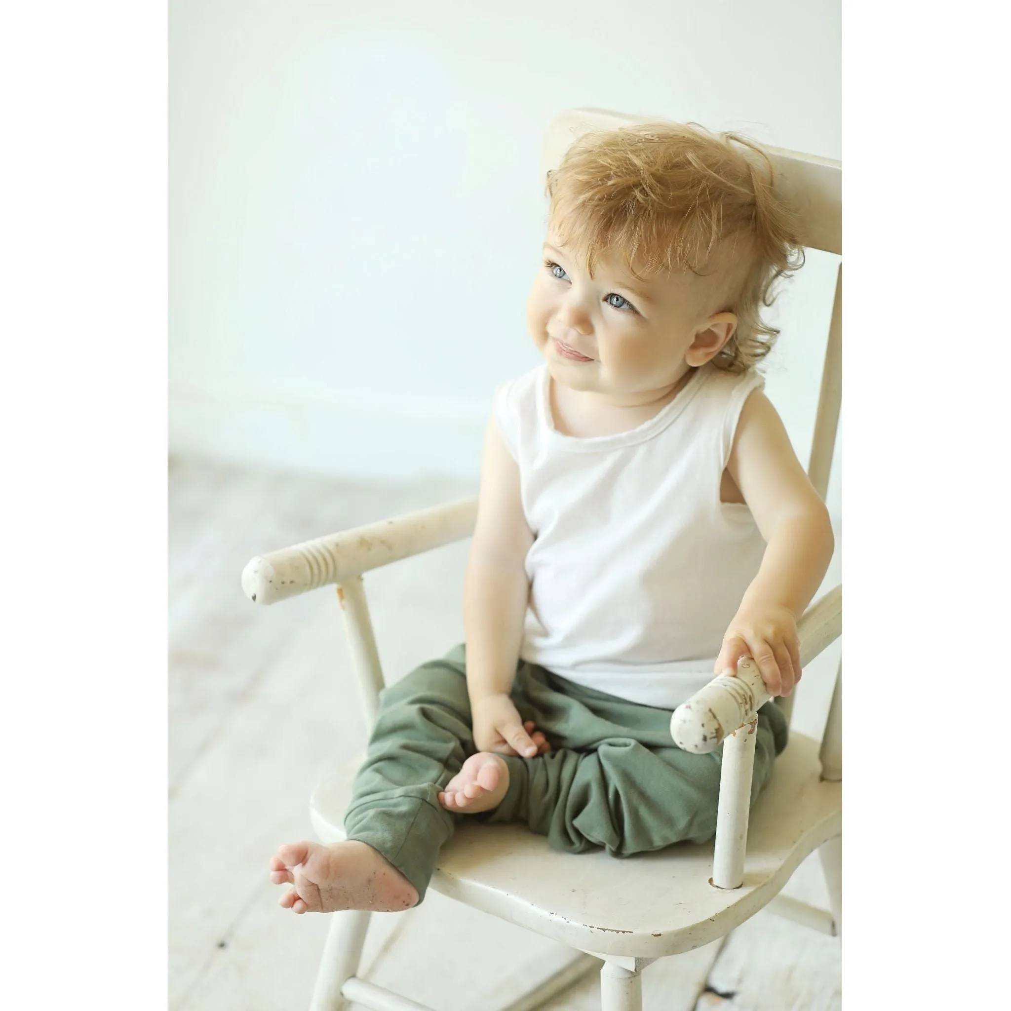 Organic Baby Malibu Pants White