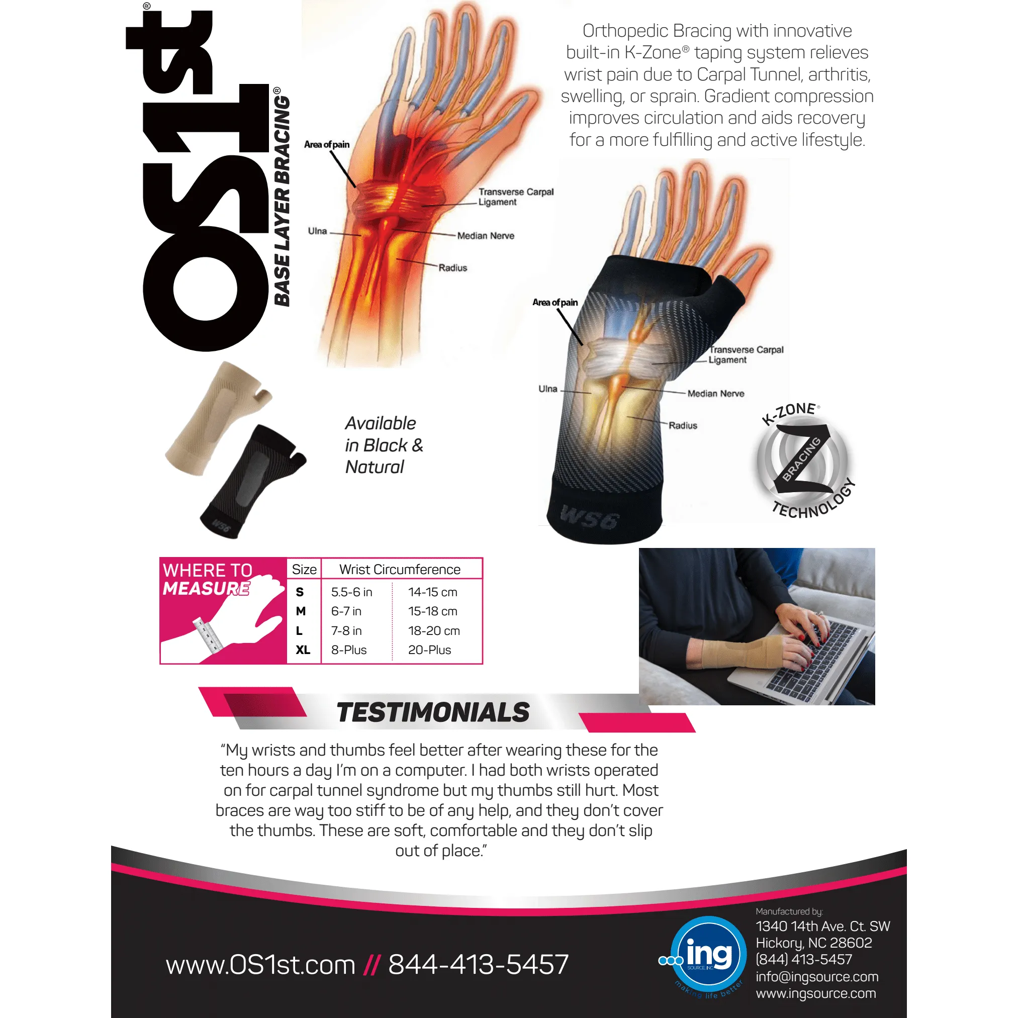 OS1st WS6 Performance Wrist Sleeve