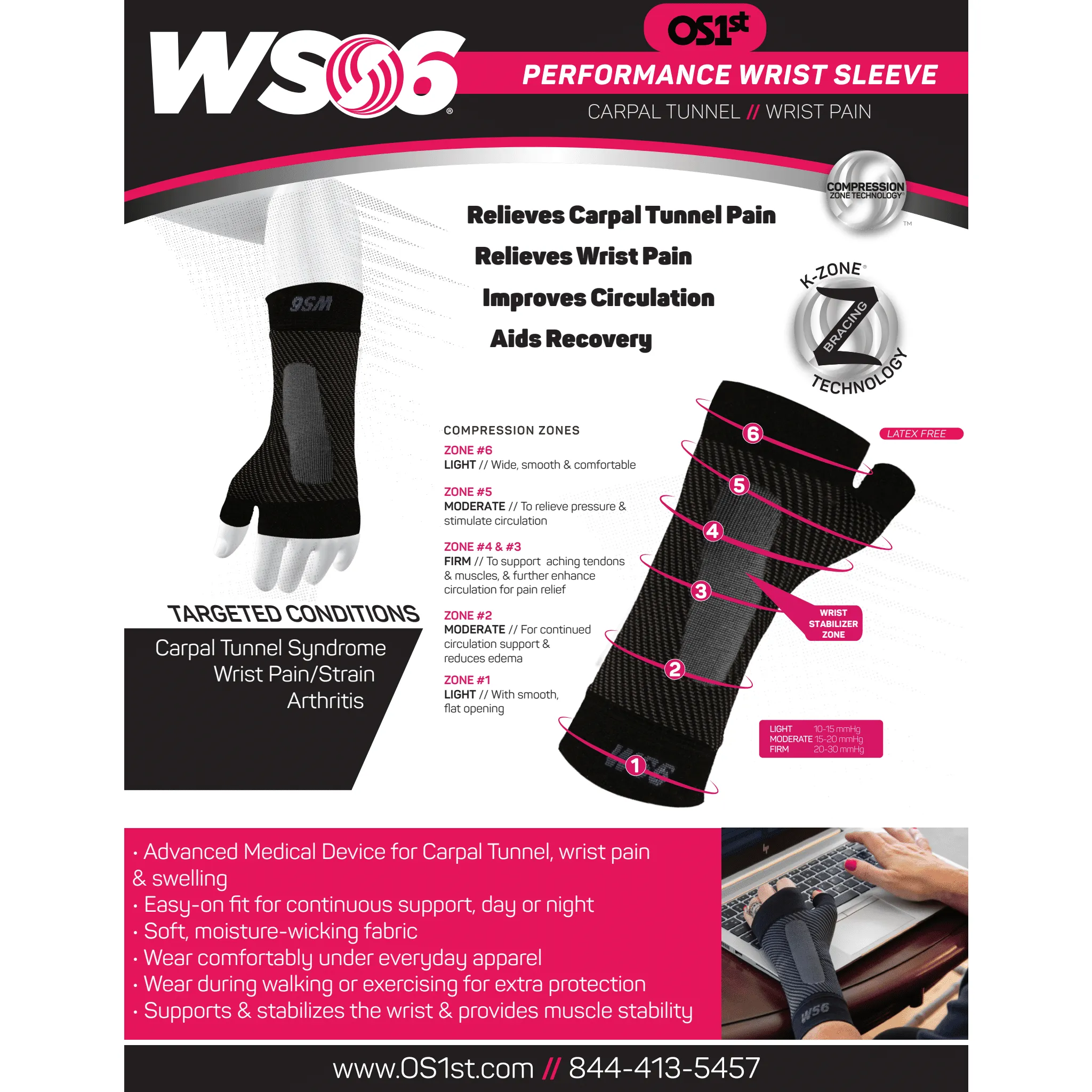 OS1st WS6 Performance Wrist Sleeve