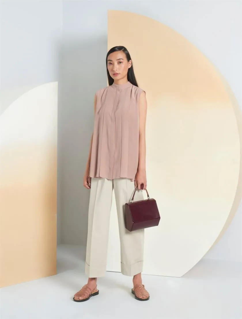 Perona   -   Womens-Bottoms-Trousers & Denims -Mel-Pwa-Ss24-511-24-Beige