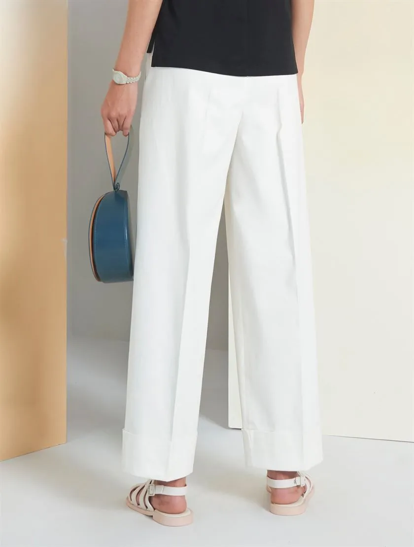Perona   -   Womens-Bottoms-Trousers & Denims -Mel-Pwa-Ss24-511-24-White