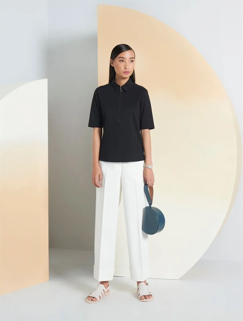 Perona   -   Womens-Bottoms-Trousers & Denims -Mel-Pwa-Ss24-511-24-White