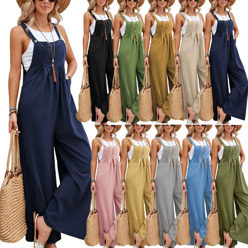 Plus-size casual suspenders in solid colors S-240201-32