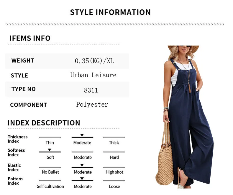 Plus-size casual suspenders in solid colors S-240201-32