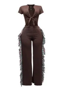"Fire" Wide Leg Jumpsuit