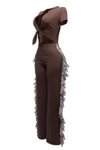 "Fire" Wide Leg Jumpsuit