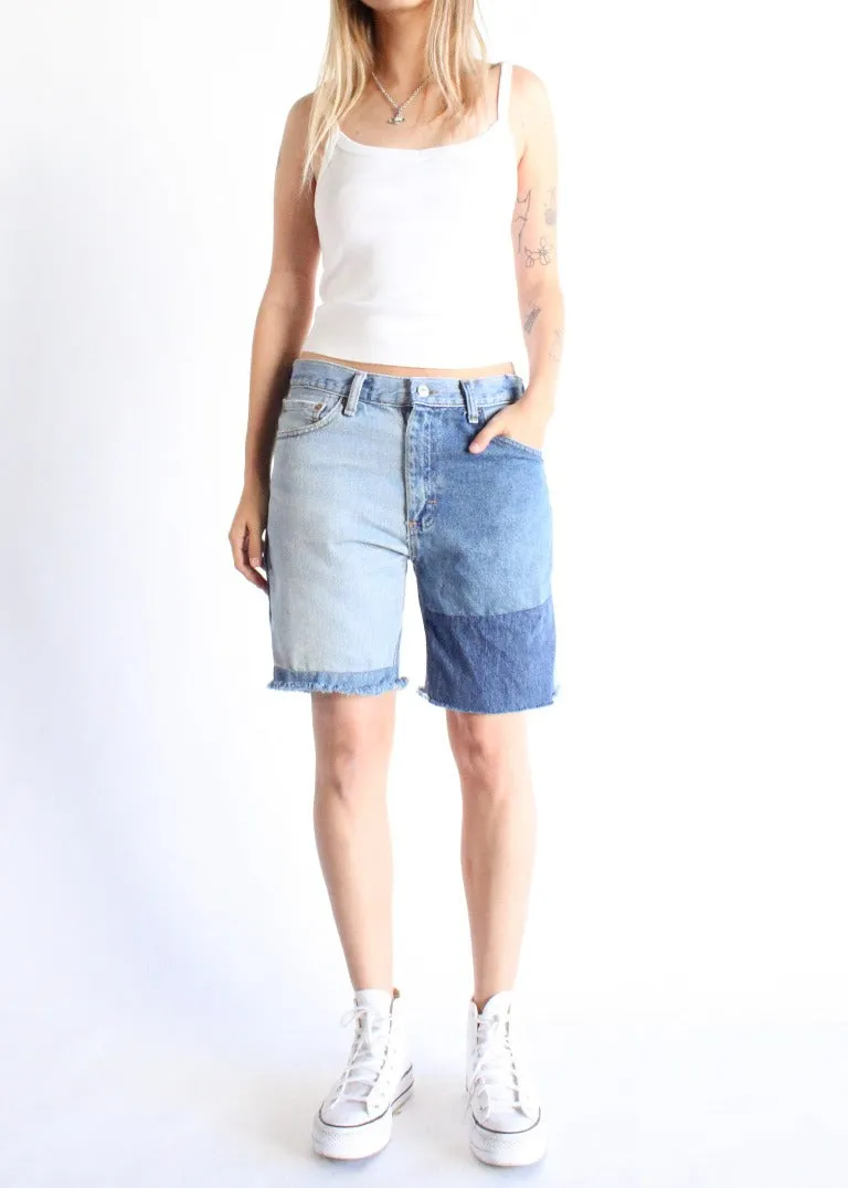 RCYCLD Two Tone Denim Short