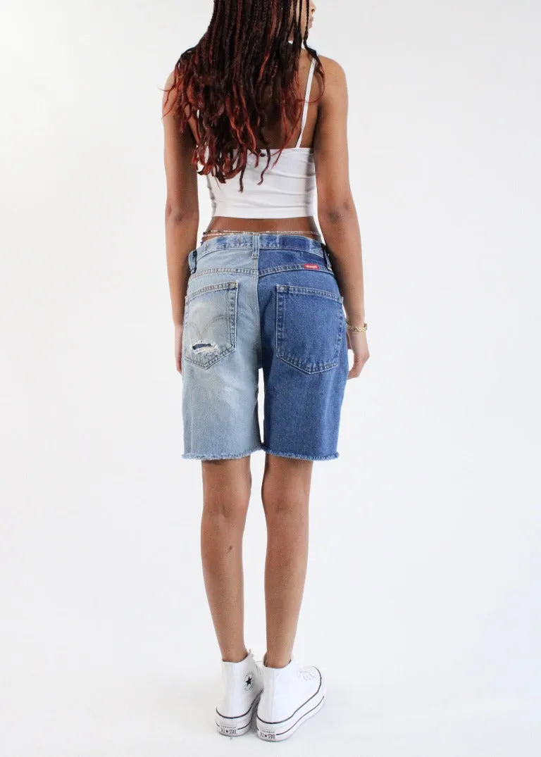 RCYCLD Two Tone Denim Short