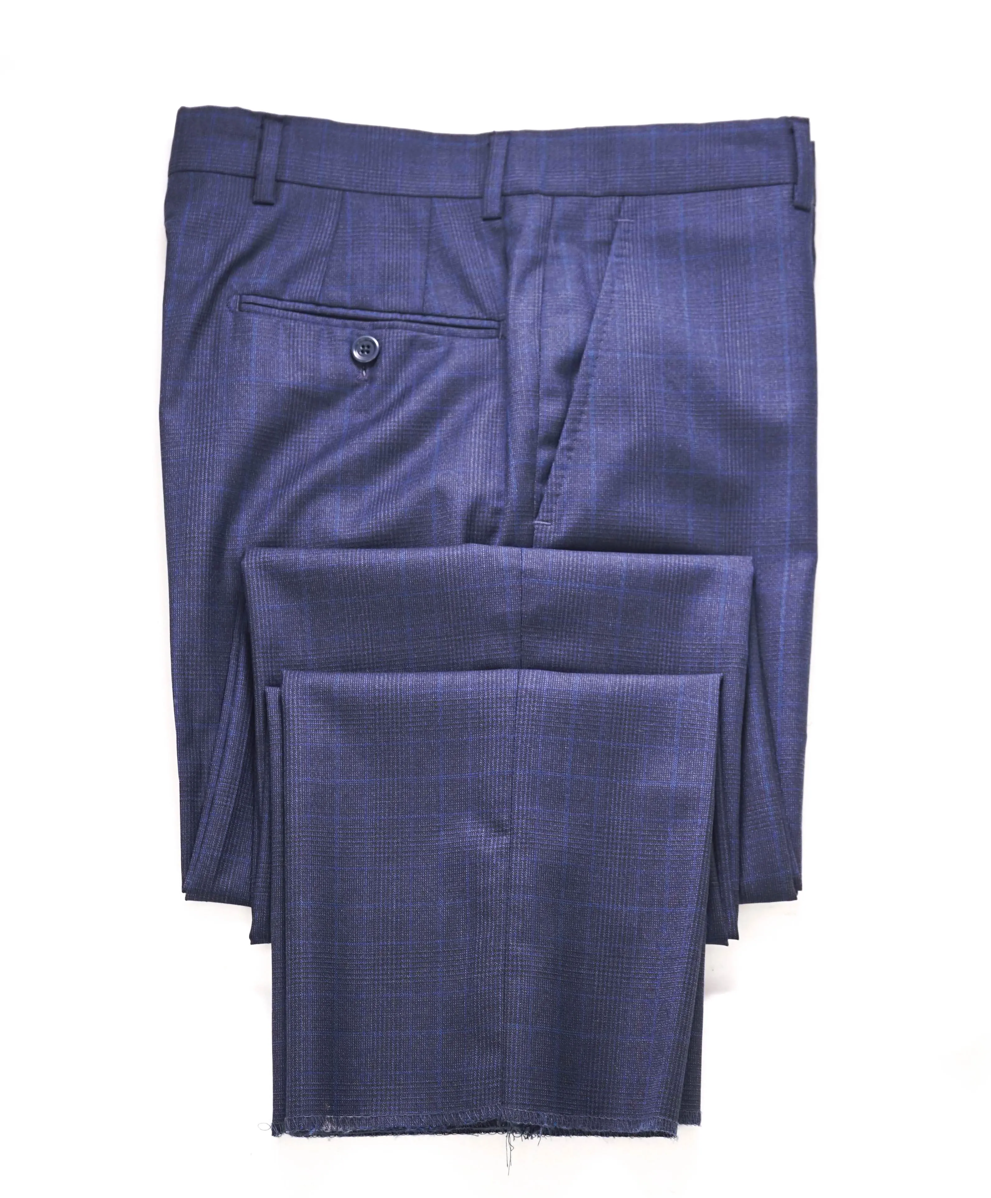 SAKS FIFTH AVE - Prince of Wales Check "CLASSIC" MADE IN ITALY Flat Front Dress Pants - 32W