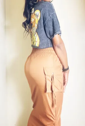 Set Them High Maxi Windbreaker Skirt - Camel