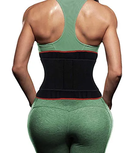 SHAPERX Waist Trimmer Belt Waist Trainer Belt Hot Neoprene Sauna Sweat Belly Band Weight Loss Burner Waist Eraser Belt,SZ8010-Red-M