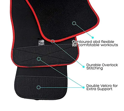 SHAPERX Waist Trimmer Belt Waist Trainer Belt Hot Neoprene Sauna Sweat Belly Band Weight Loss Burner Waist Eraser Belt,SZ8010-Red-M
