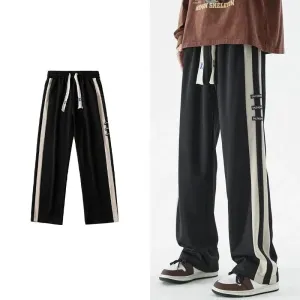 Side Striped Contrasting Sports Pants