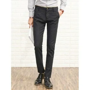 Slim Fit Zip Fly Heather Chino Pants - Deep Gray 33