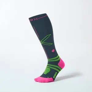 Sports Socks Women 2024 | Charcoal / Fuchsia