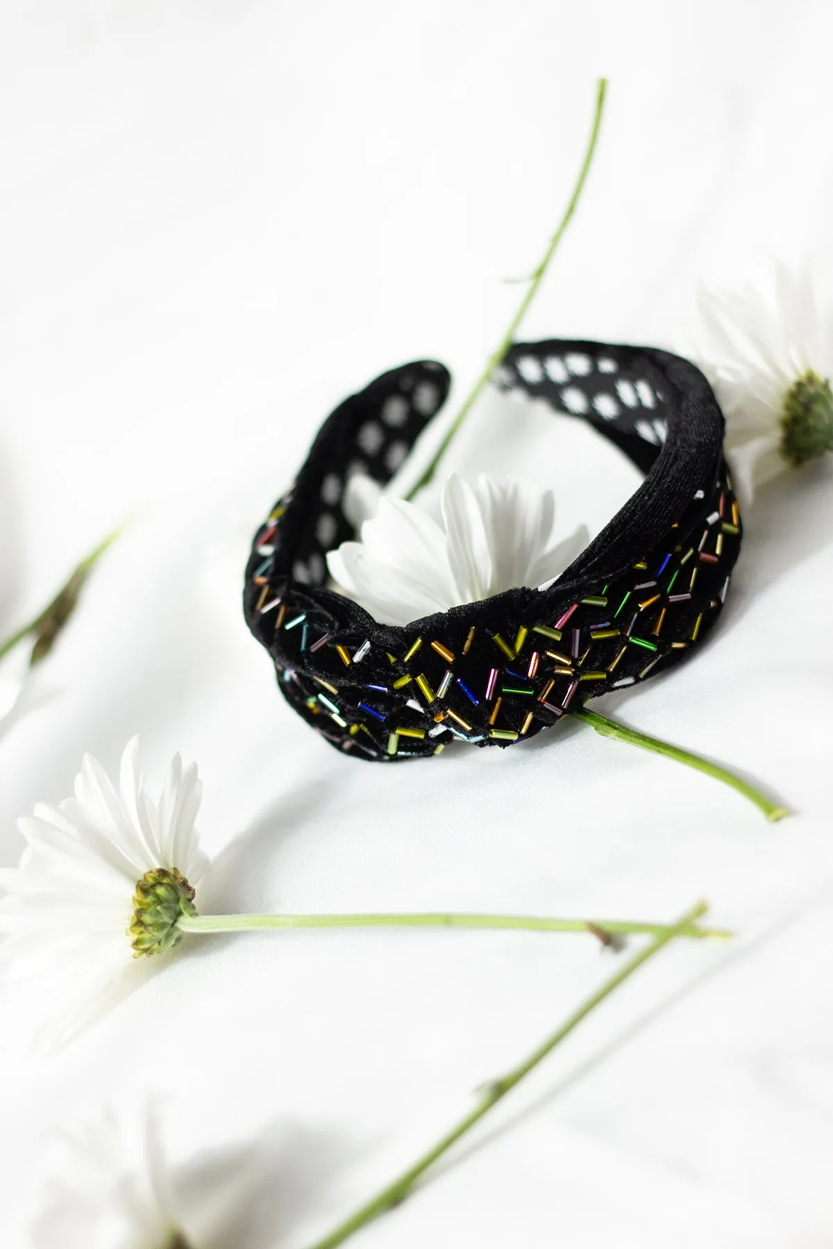 Sprinkle Beaded Twist Knot Headband