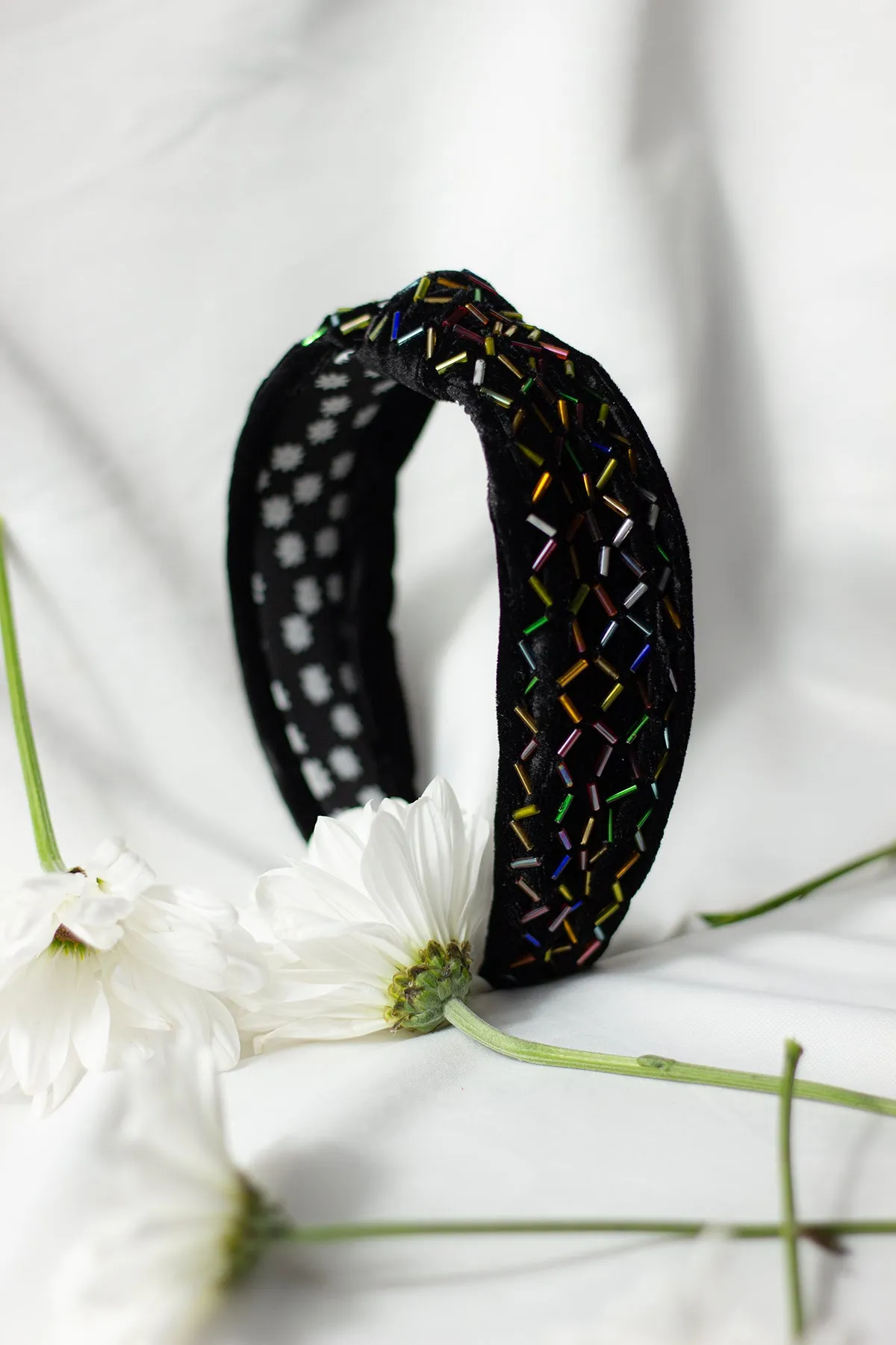 Sprinkle Beaded Twist Knot Headband