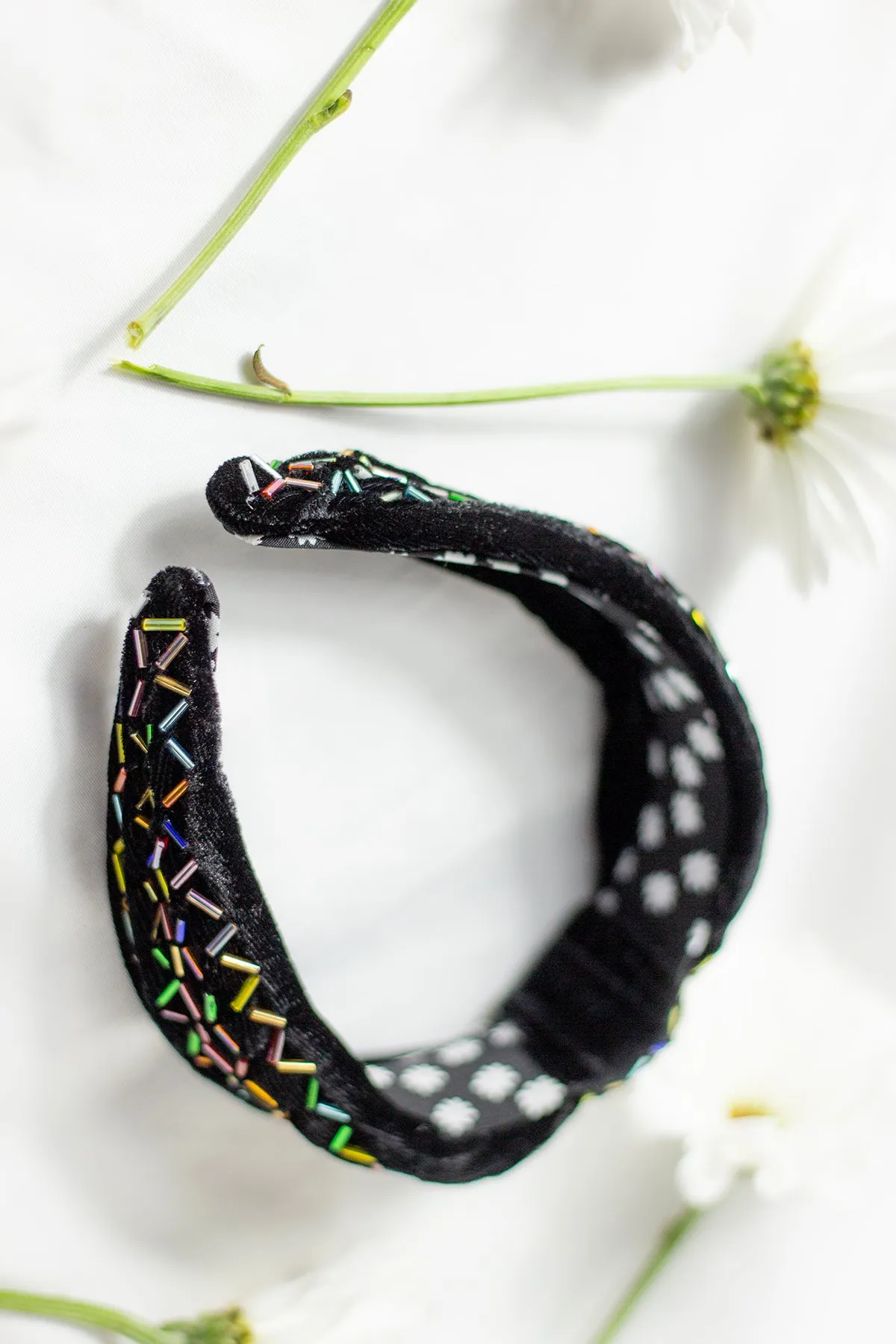 Sprinkle Beaded Twist Knot Headband