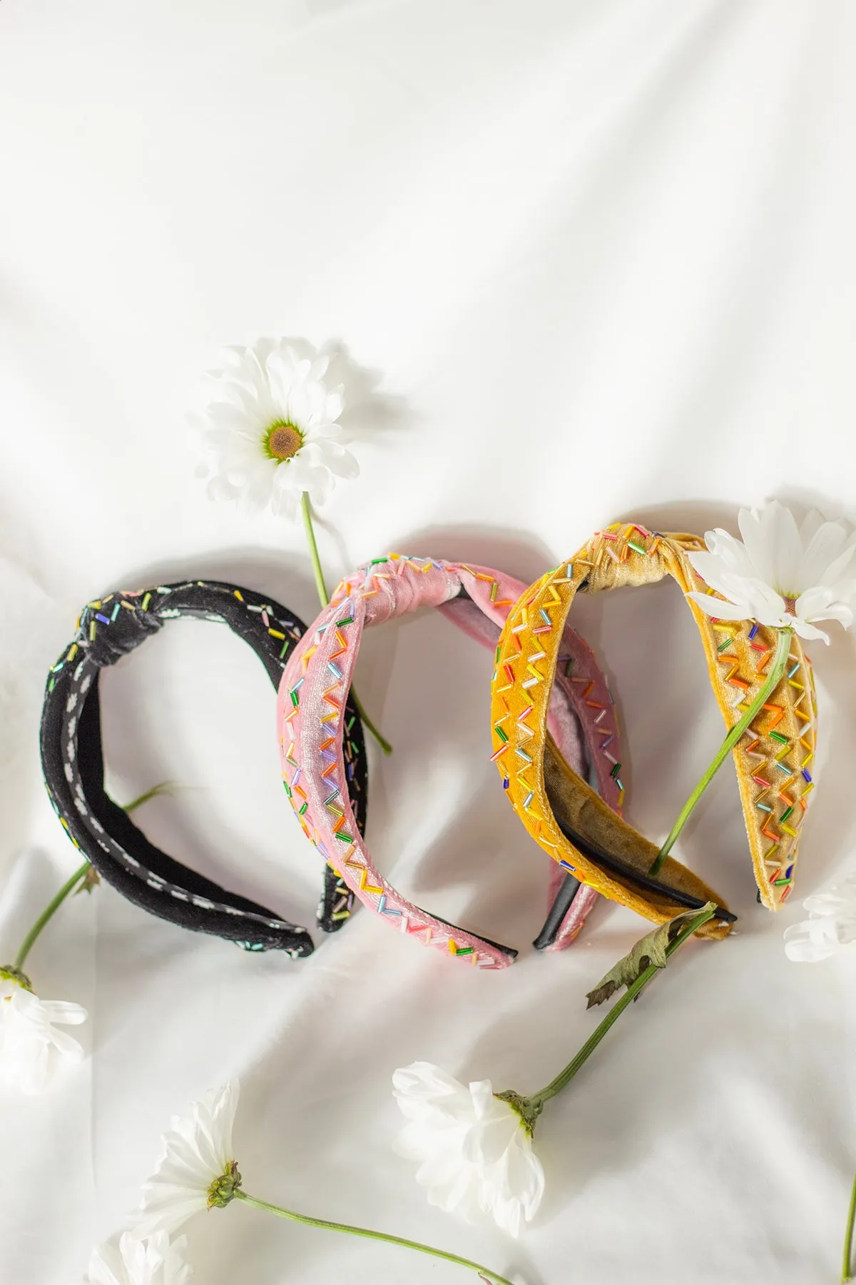 Sprinkle Beaded Twist Knot Headband