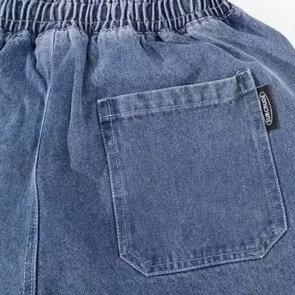 Star Drawstring Denim Shorts
