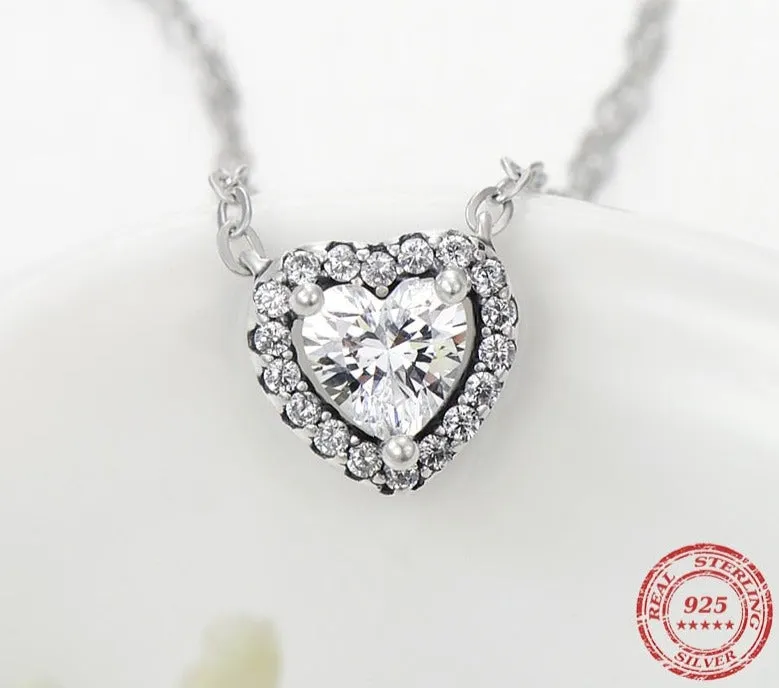 Sterling Silver Heart Fashion Luxury Sets Ring For Women