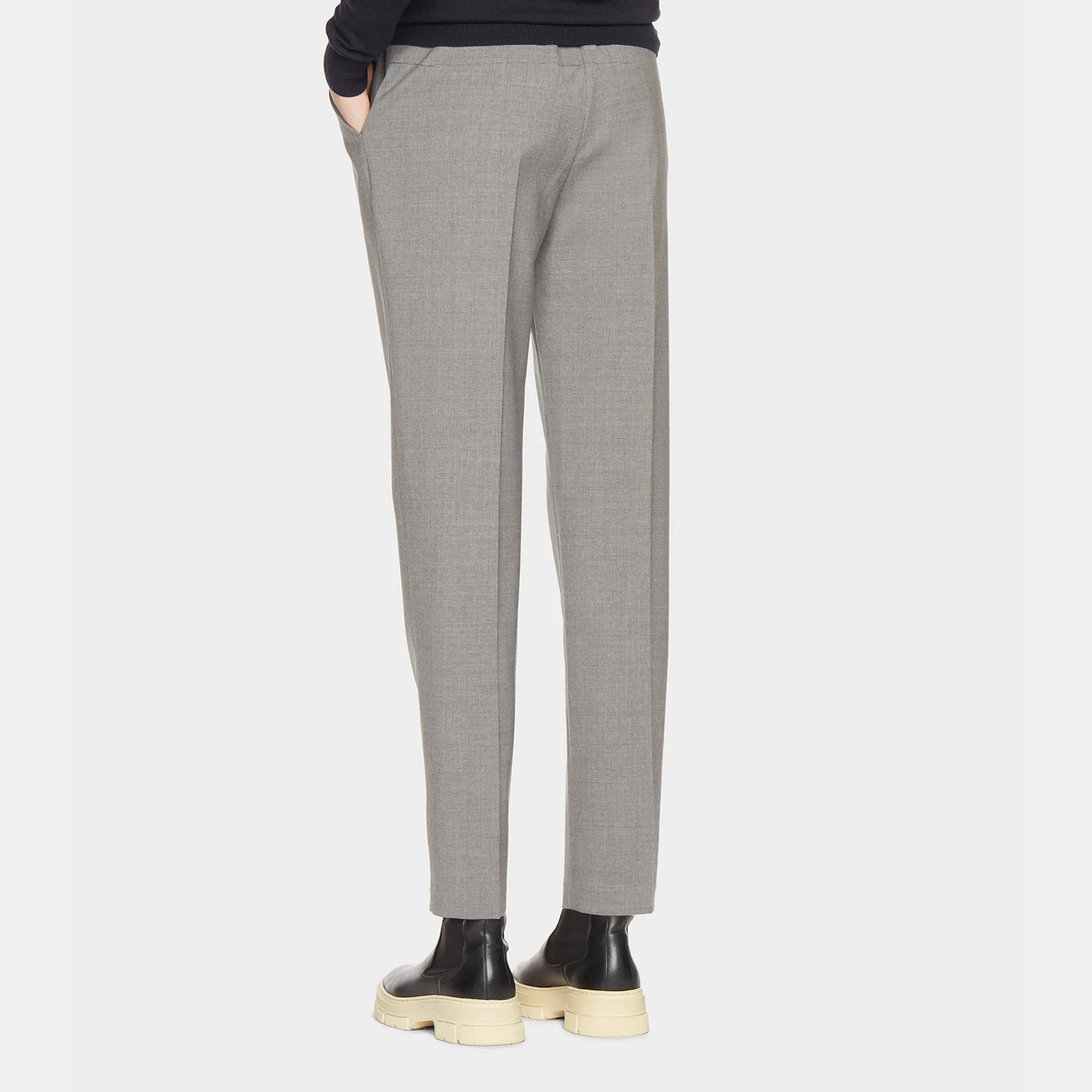 Straight Leg Wool Tech Trouser