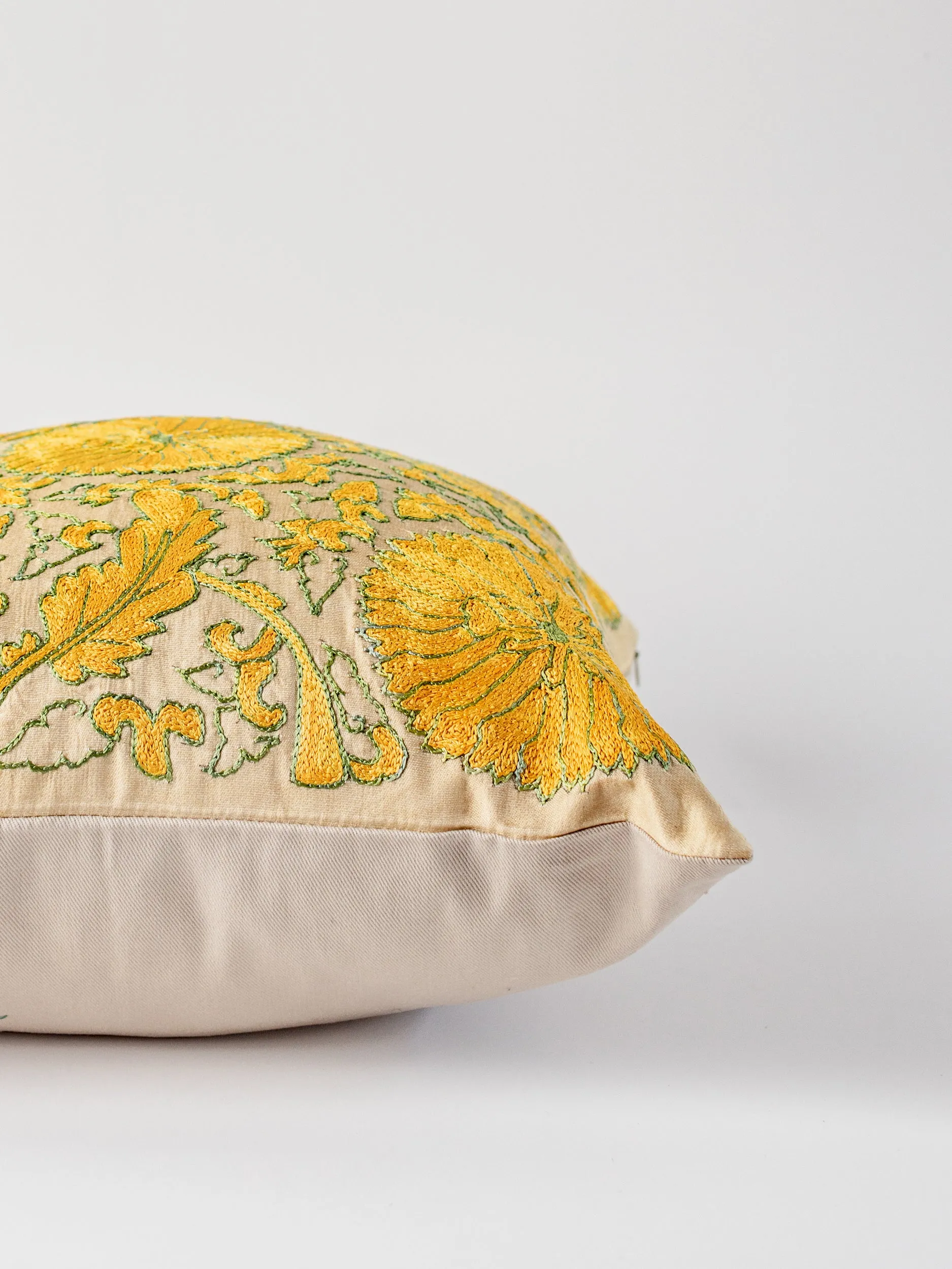 Suzani Golden Glow Pillow Cover